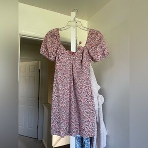 Abercrombie & Fitch Pink Floral Midi Dress